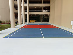 Installed 1 Multiuse Court comprising of 1 Pickleball Court and 1 Badminton Court for a Condo in Penang Island