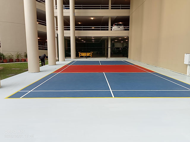 1 Multiuse Court of 1 Pickleball Court and 1 Badminton Court for a Condo in Penang Island
