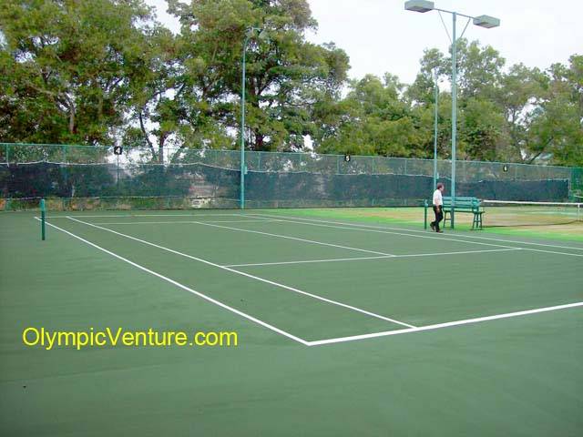 1 rubberized cushion tennis court for Bukit Jambul Country Club, Penang.