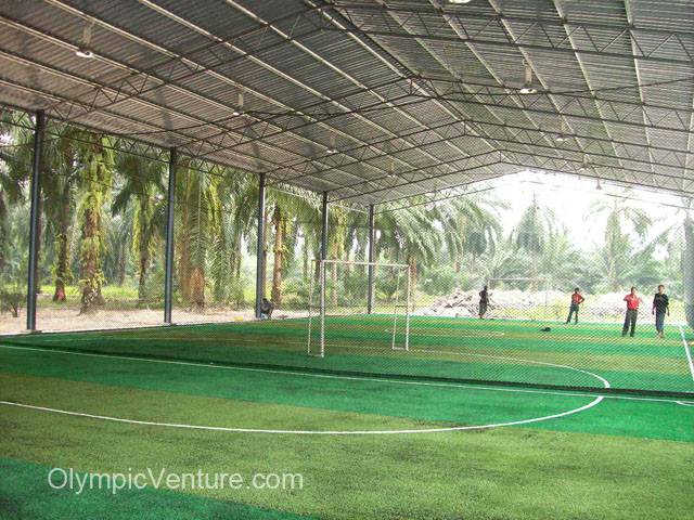 2 Futsal courts in Kuala Langat using Tiger Turf with 2-toned green