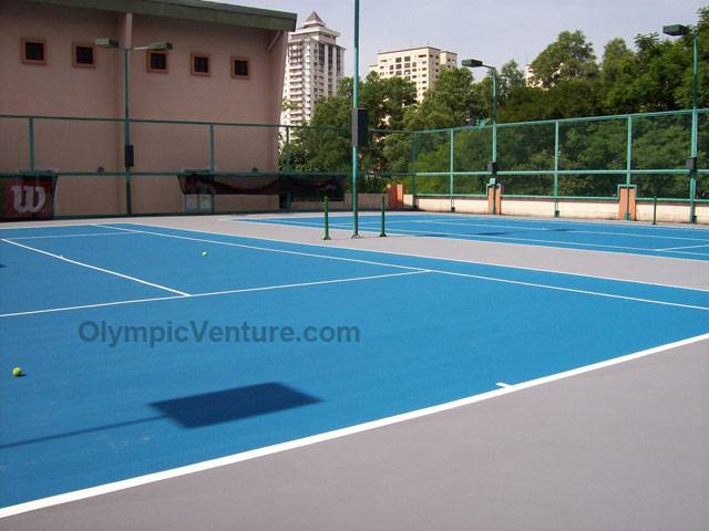 Rubberized Cushion Tennis Courts for Mont Kiara Palma