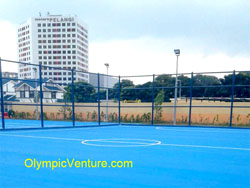 Olymflex Fiber Mesh Reinforced Sports Court Surface Coating of Futsal for Ibu Pejabat Polis Kontinjen (IPK) Johor Bahru
