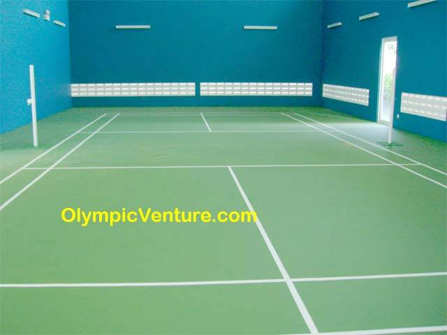 Rubberized Badminton Court for Bukit Jambul Condominium, Penang.