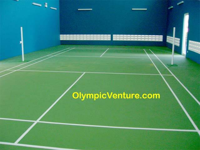 Rubberized Badminton Court for Bukit Jambul Condominium, Penang.