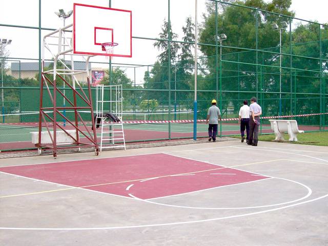 One Basketball Court for Penang's Intel with painted goal post