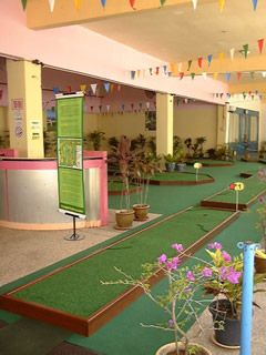 par 1 banner miniature golf
