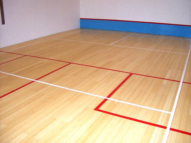 pneumatic bamboo flooring for desa bangsaria's multi-purpose court