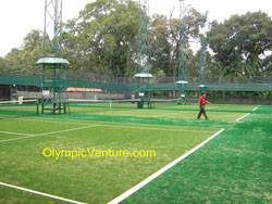 another view of 4 synthetic turf tennis courts for Royal Lake Club, Kuala Lumpur
