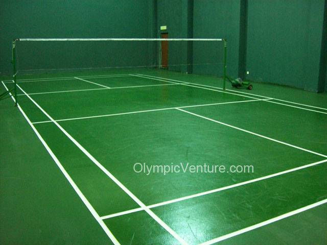 2 badminton courts in Tropicana Golf and Country Club using Olymflex Rubberized Floor