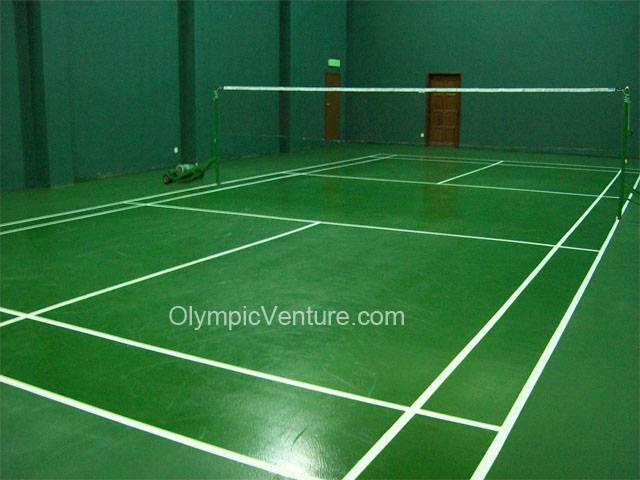 2 badminton courts in Tropicana Golf and Country Club using Olymflex Rubberized Floor