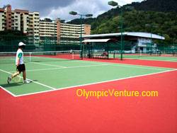 15 hard tennis courts for USM with Plexipave coating system